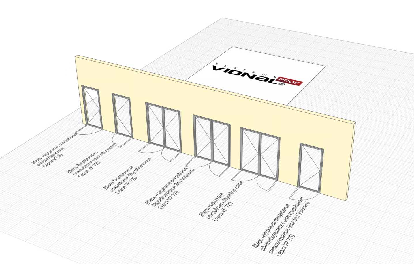 VIDNAL V72 Теплая дверная система